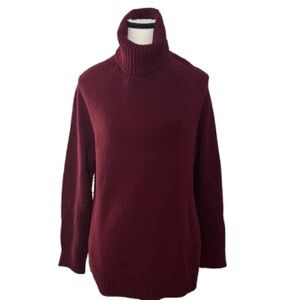 Isaac Mizrahi Live women’s Burgundy Red Turtleneck Sweater Women’s Medium